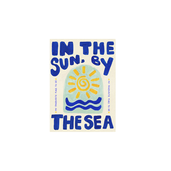 In The Sun By The Sea Hand Painted Print