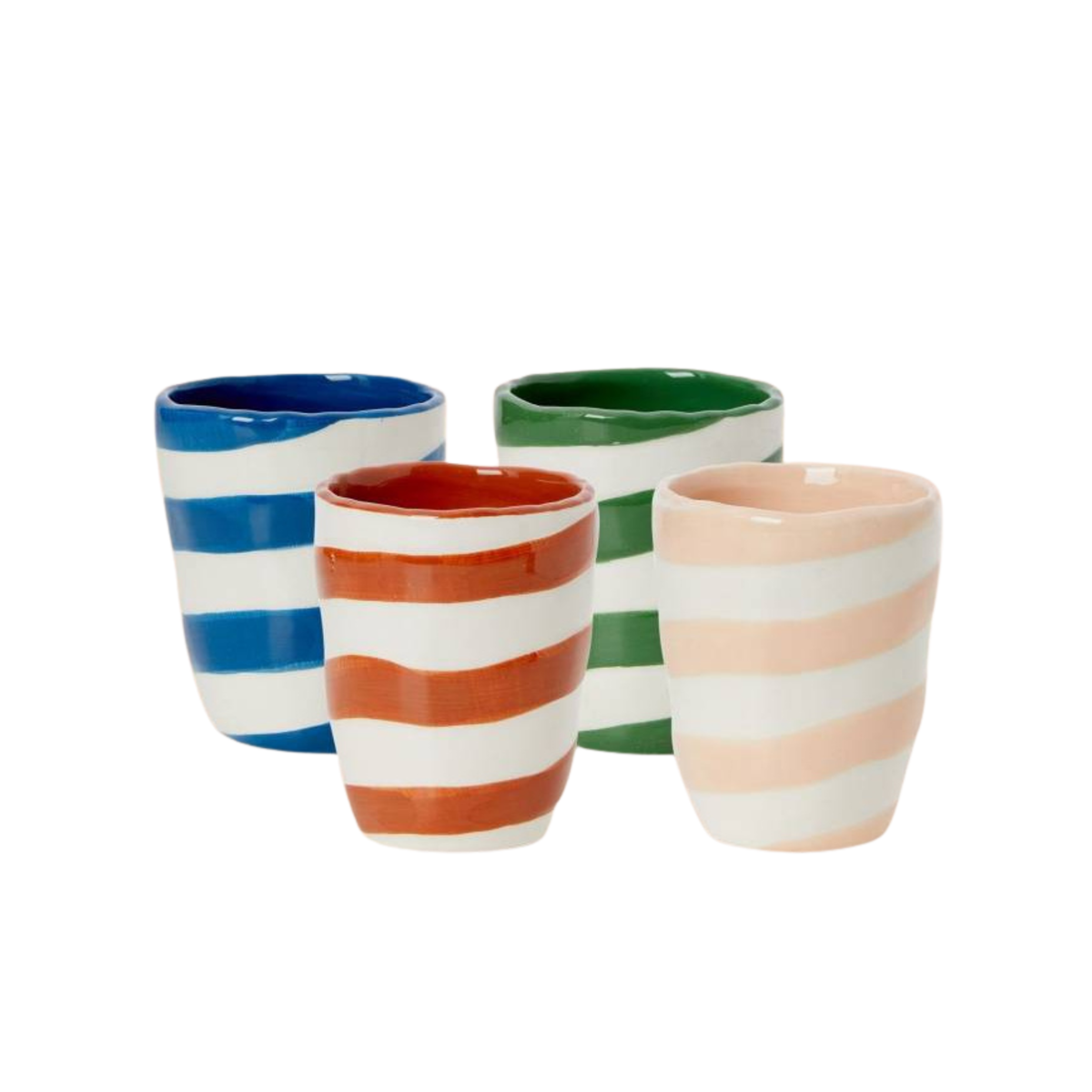 Gorgeous Striped Tumblers (Cinco De Mayo) - Set Of 4