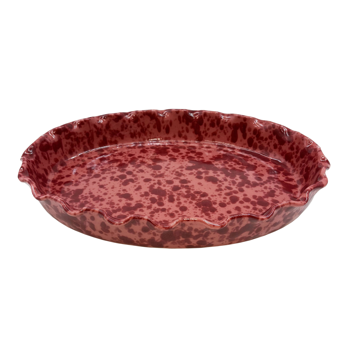 Frill Edge Splatterware Dish