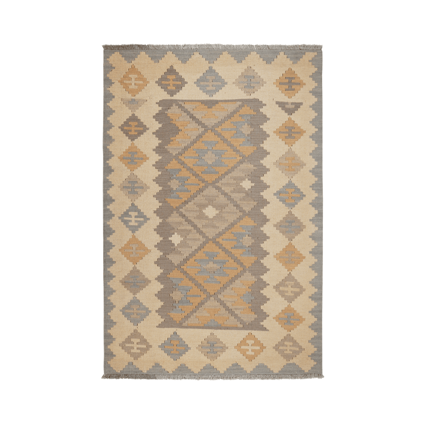 Kelim Gashgai Handwoven – Grey, 181 x 122cm