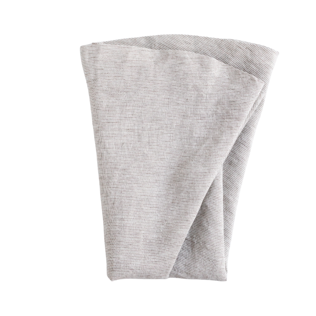 Beige Round Linen Tablecloth