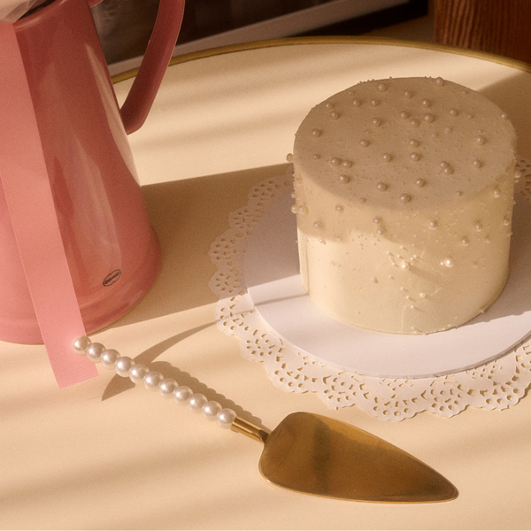 Set of Pearl Cake Knife and Server