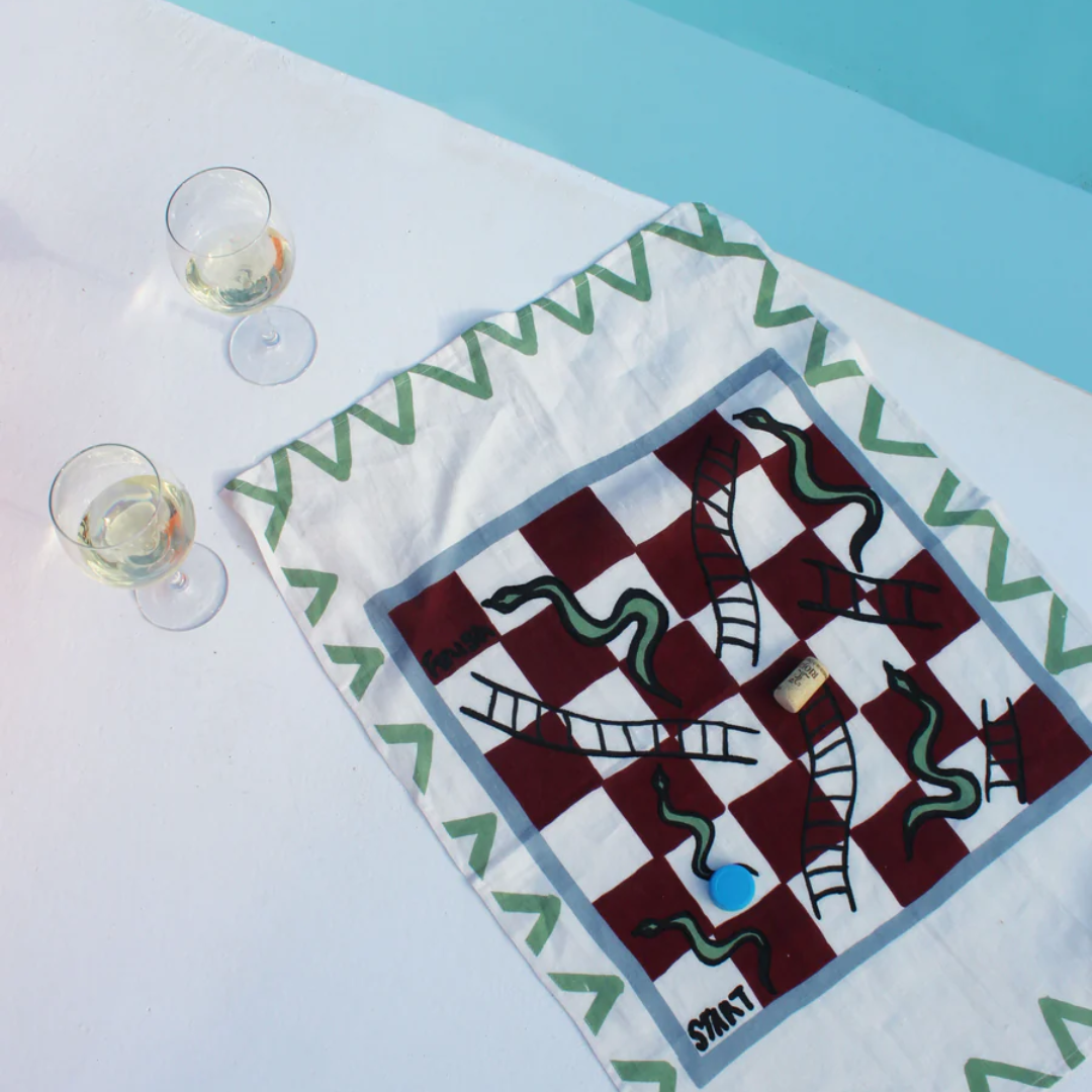 Snakes & Ladders Tea Towel