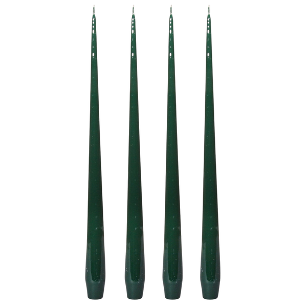 Aurora Small Slender Taper Candles - Green