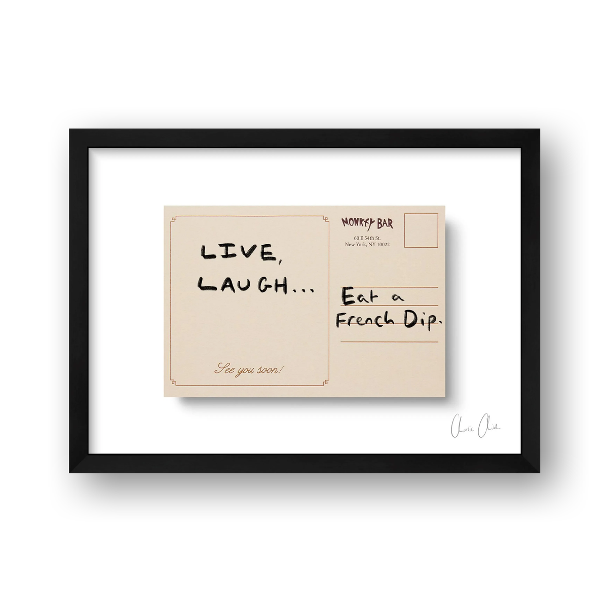 Card at Monkey Bar Print