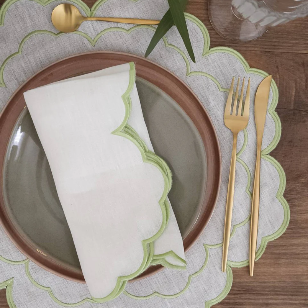 Iris Green Napkins