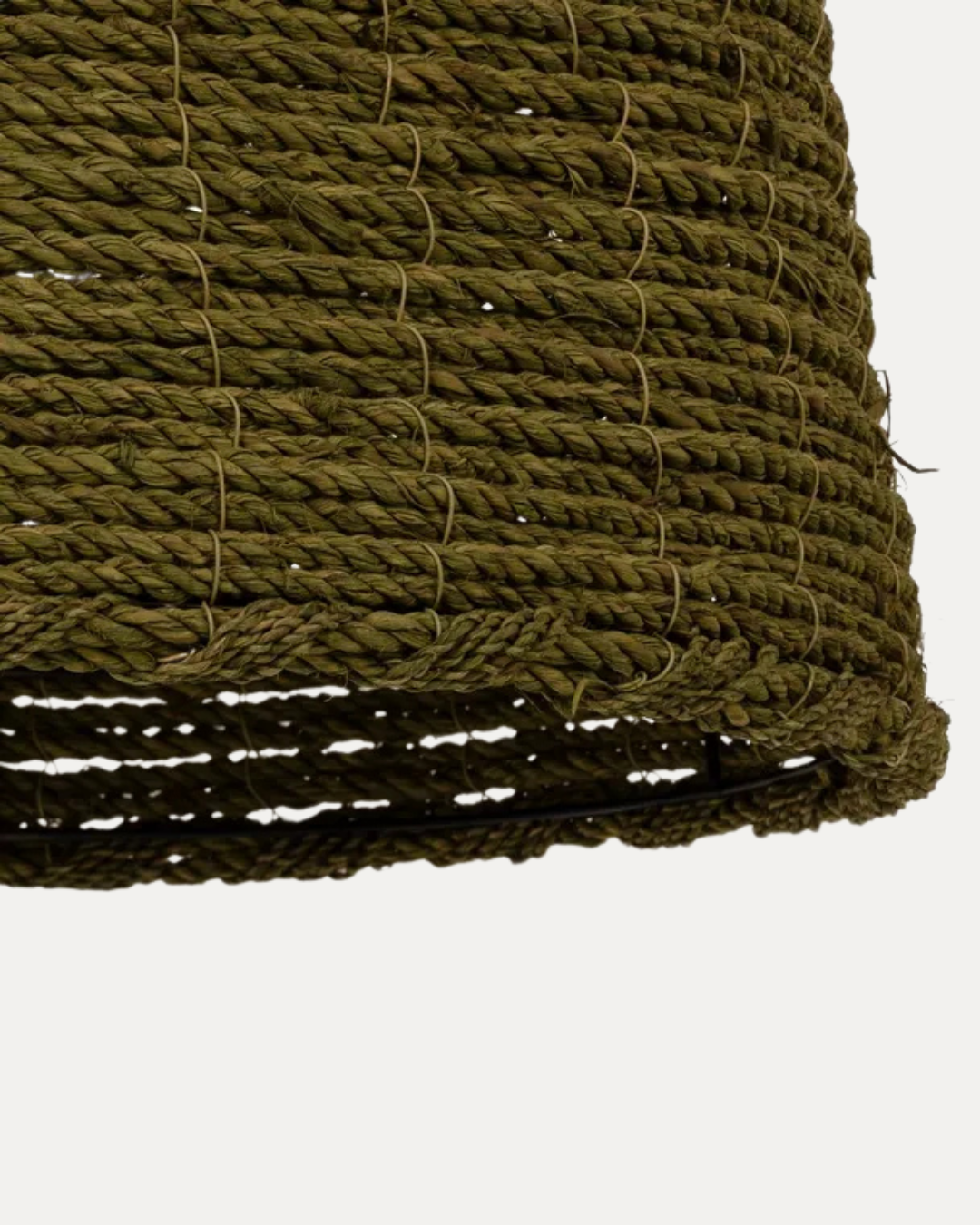 Green Plant-Fibre Pendant Light, 43 x 43 x 52 cm