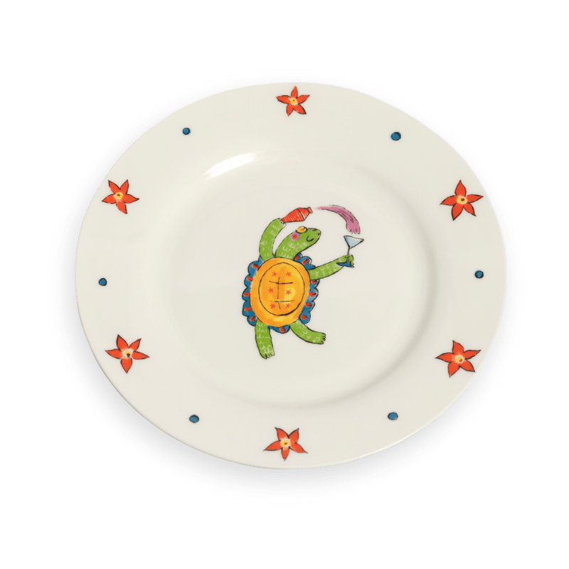 Holidaying Turtle Dessert Plate Set - Set of 6