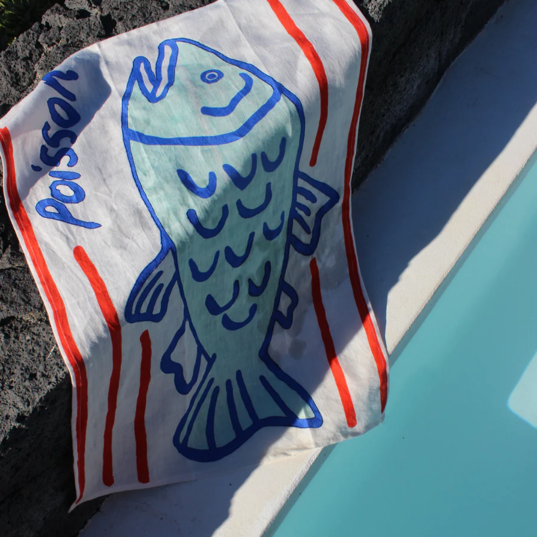 Poisson Tea Towel