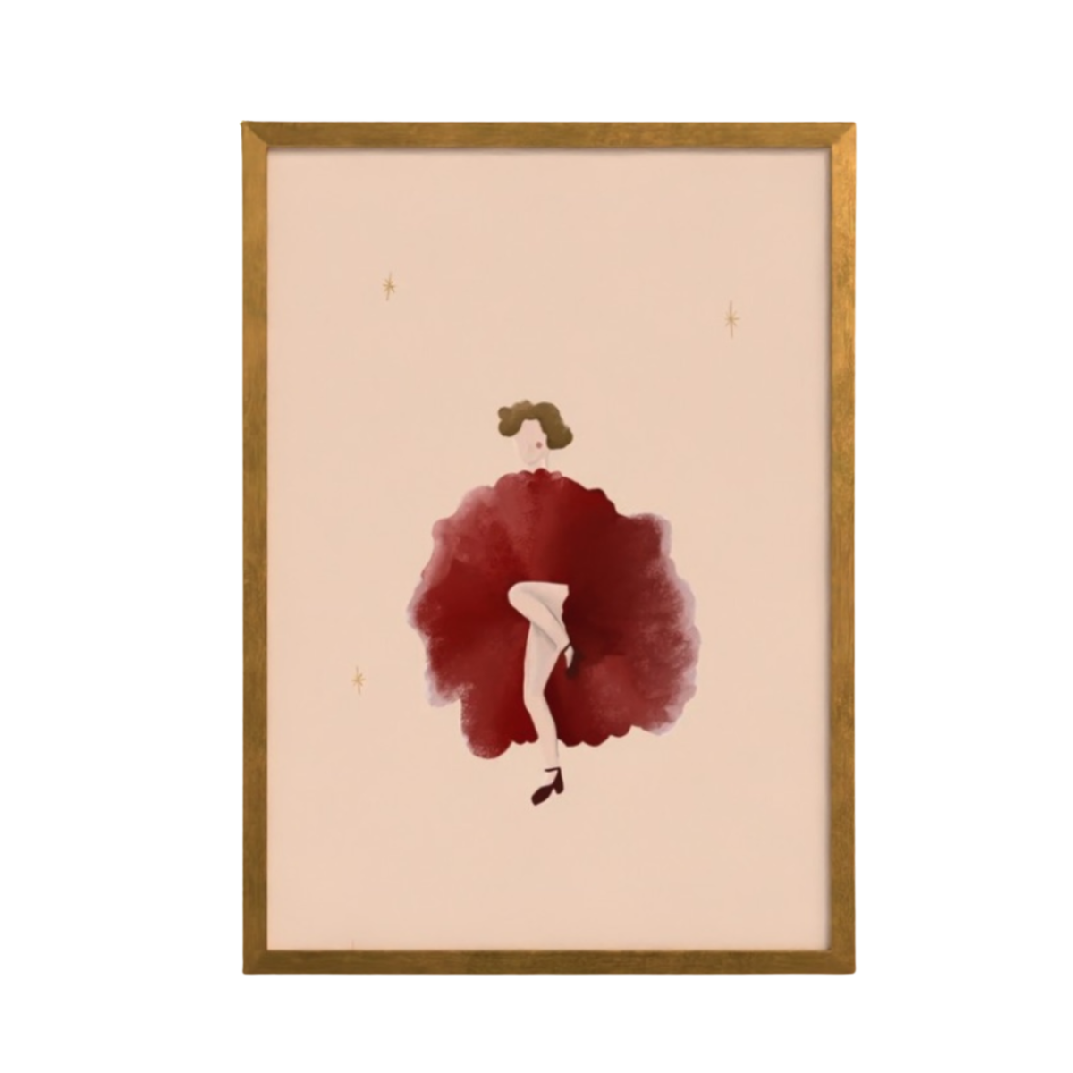 The Lady in Red Art Print