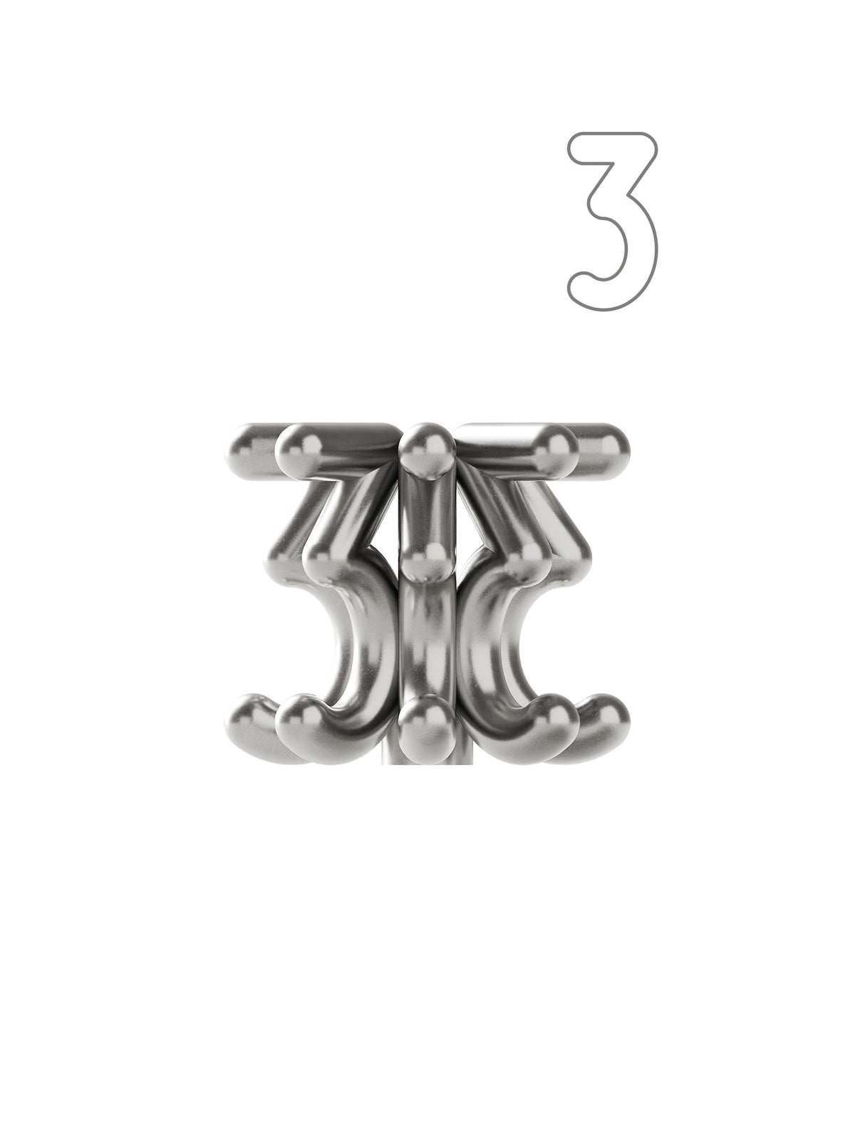 Digit Candle Holder Three
