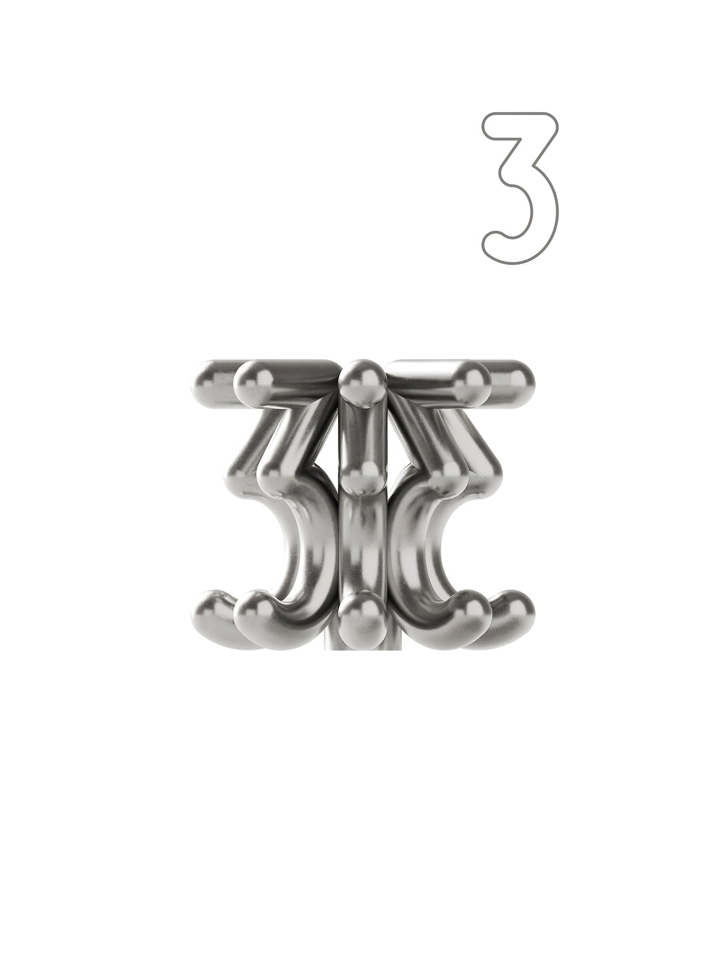 Digit Candle Holder Three
