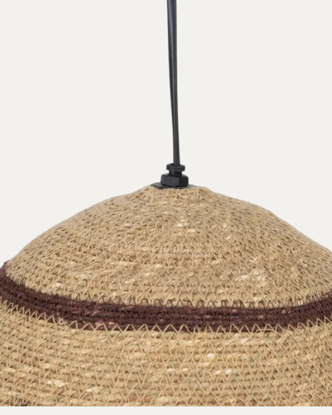 Retro Natural-Fibre Pendant Light, 41 x 41 x 22 cm