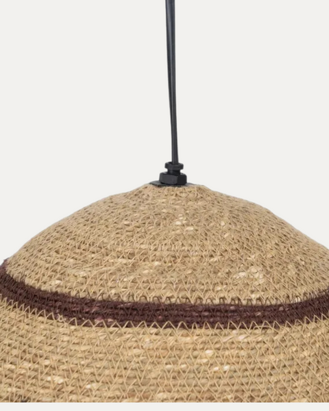 Retro Natural-Fibre Pendant Light, 41 x 41 x 22 cm