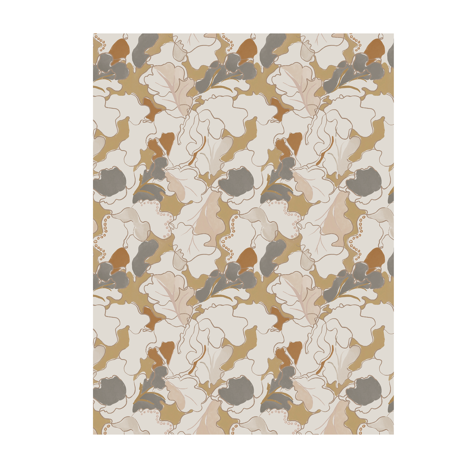 Adagio - Wallpaper - Olive and Brown