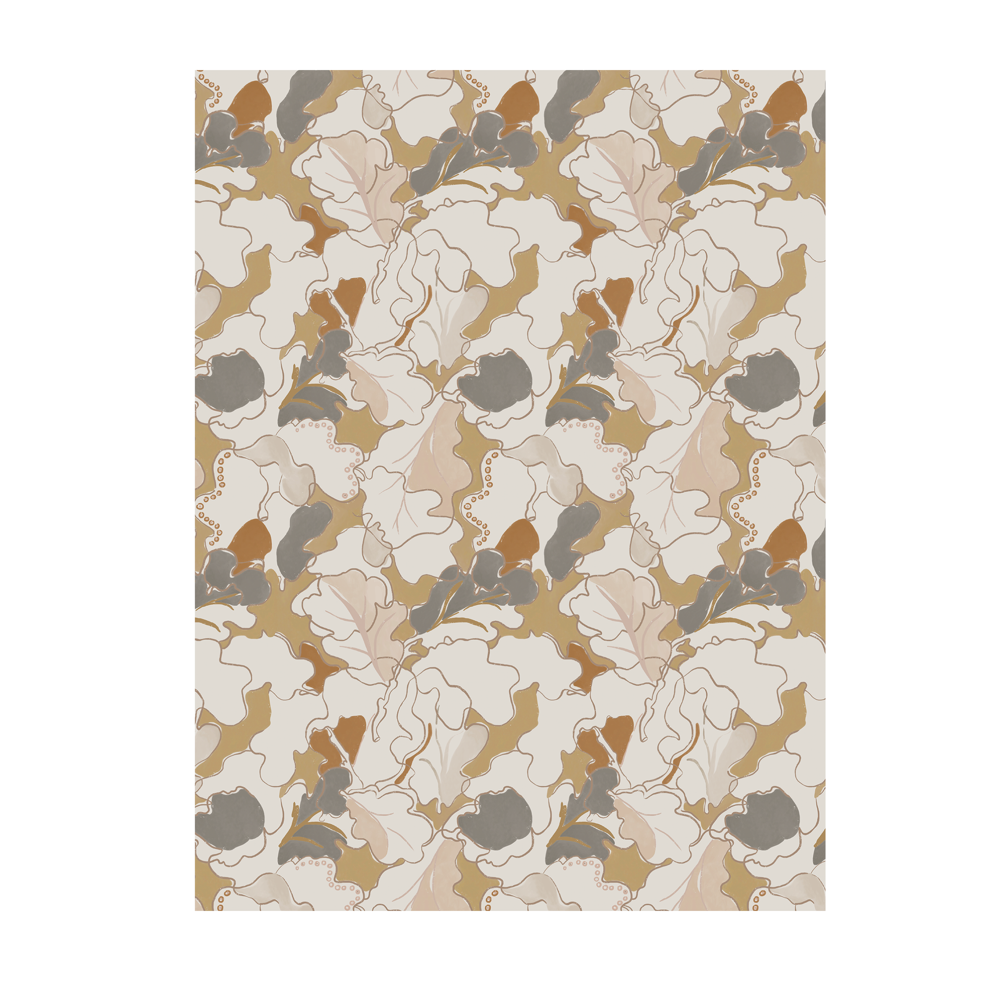 Adagio - Wallpaper - Olive and Brown