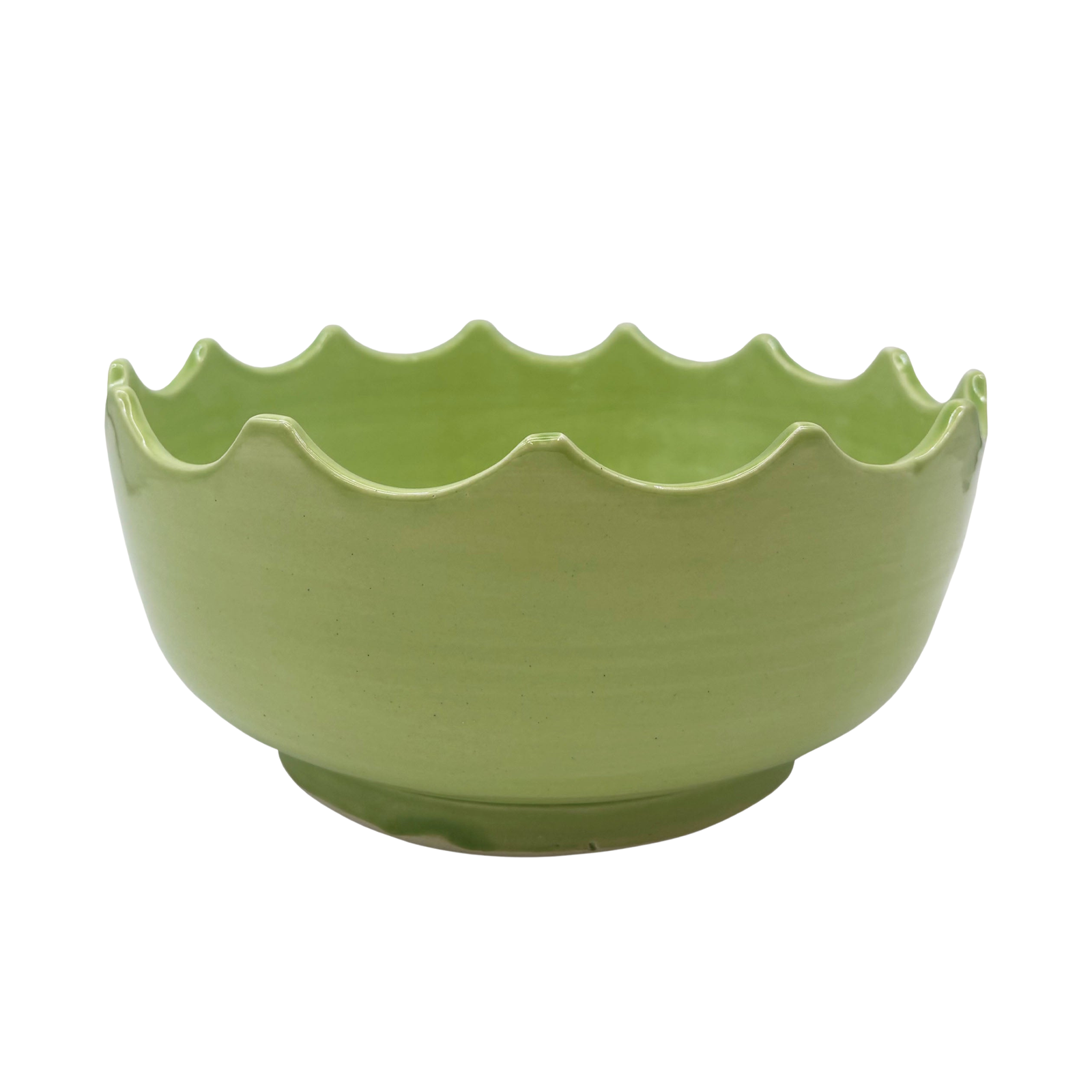 Large Scalloped Edge Bowl