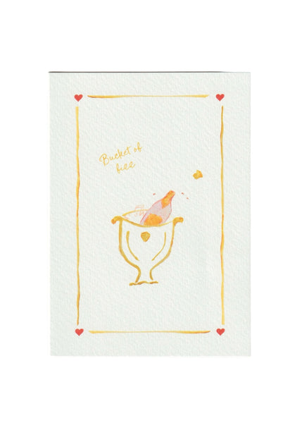 Bucket of Fizz Greetings Card