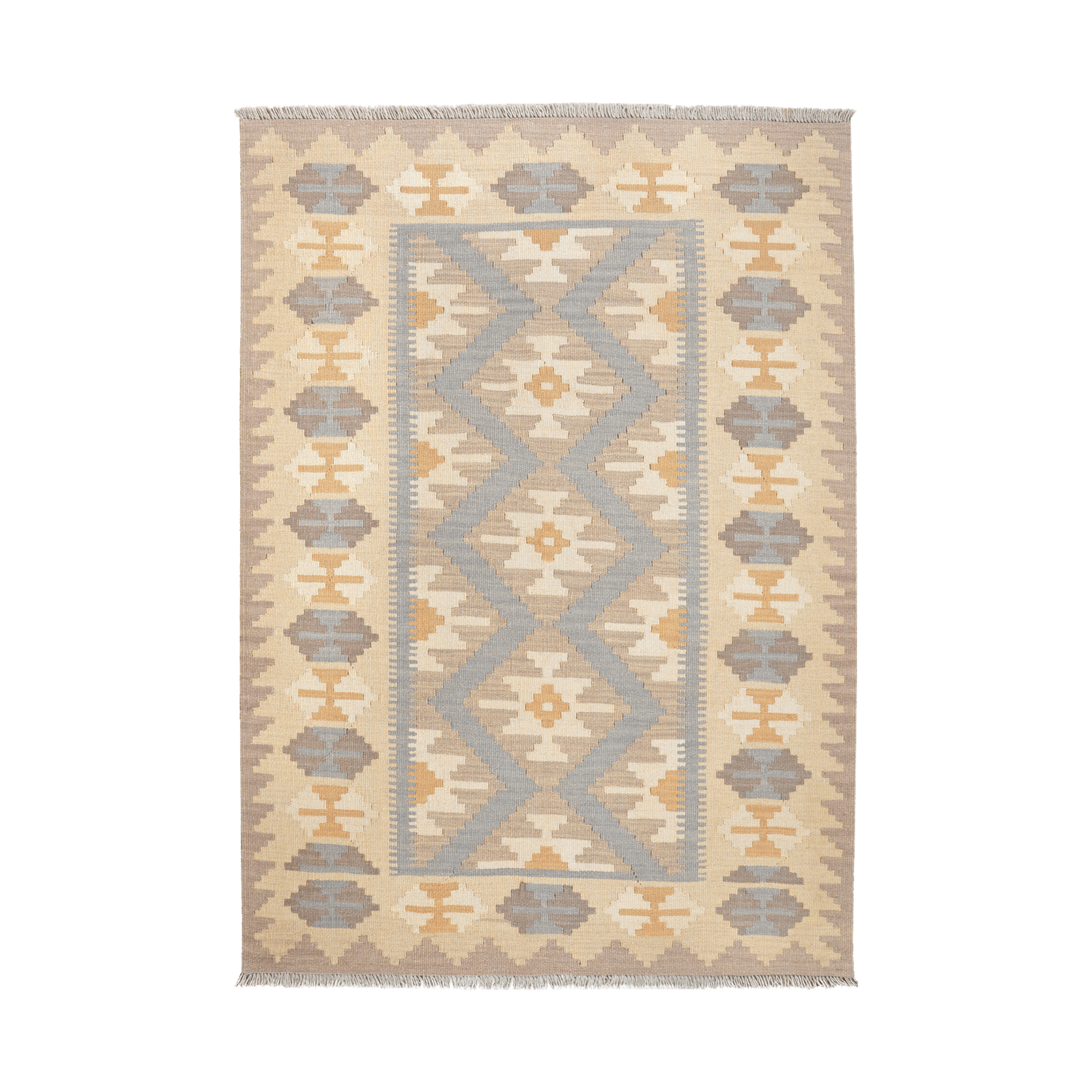 Kilim Gashgai Rug · Hand-Woven - Grey, 180x123 cm