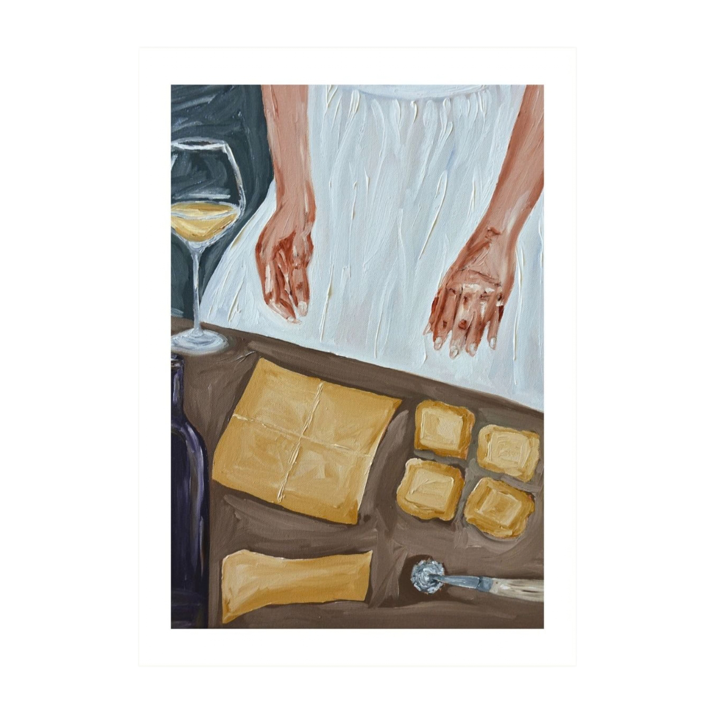 Making Ravioli and Sippin’ Wine Fine Art Print