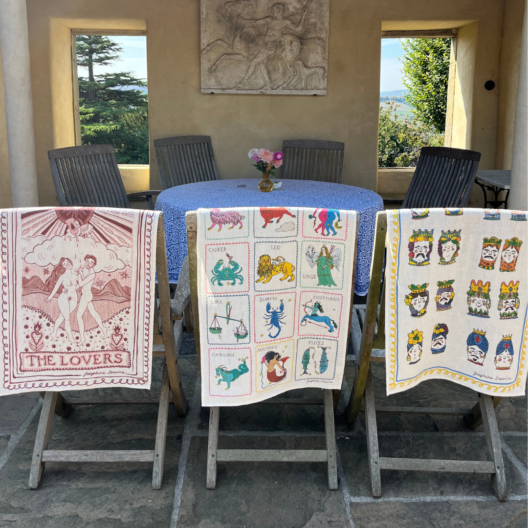 Sicilian Lovers Tea Towel