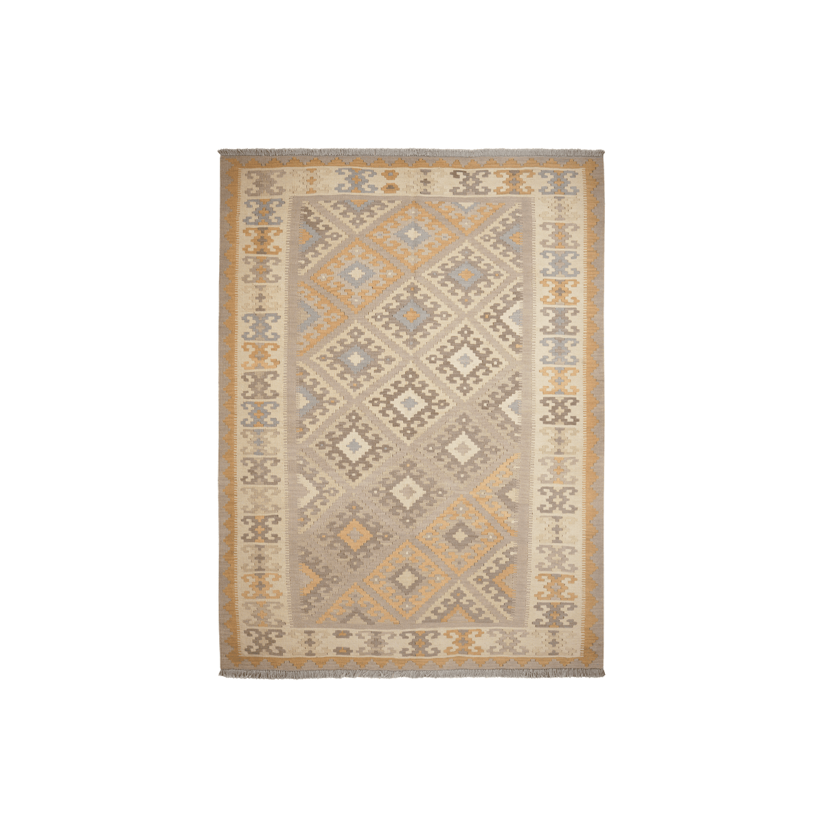 Kelim Gashgai Handwoven – Grey, 246 x 182cm