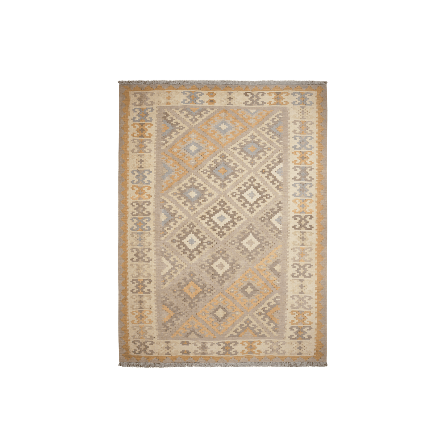 Kelim Gashgai Handwoven – Grey, 246 x 182cm
