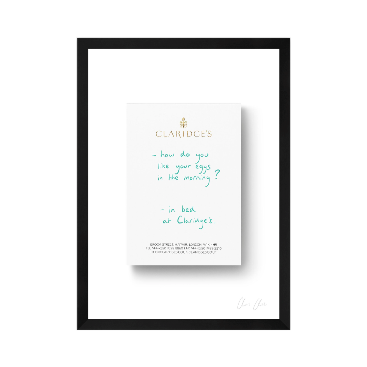 Notepad at Claridge's i Print