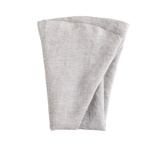 Beige Round Linen Tablecloth