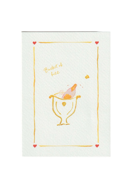 Bucket of Fizz Greetings Card