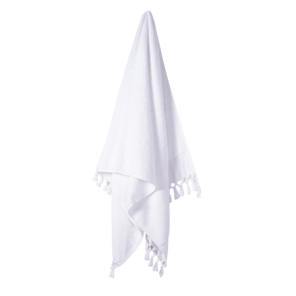 Plush & Bare Pure Cotton Bath Towel In White