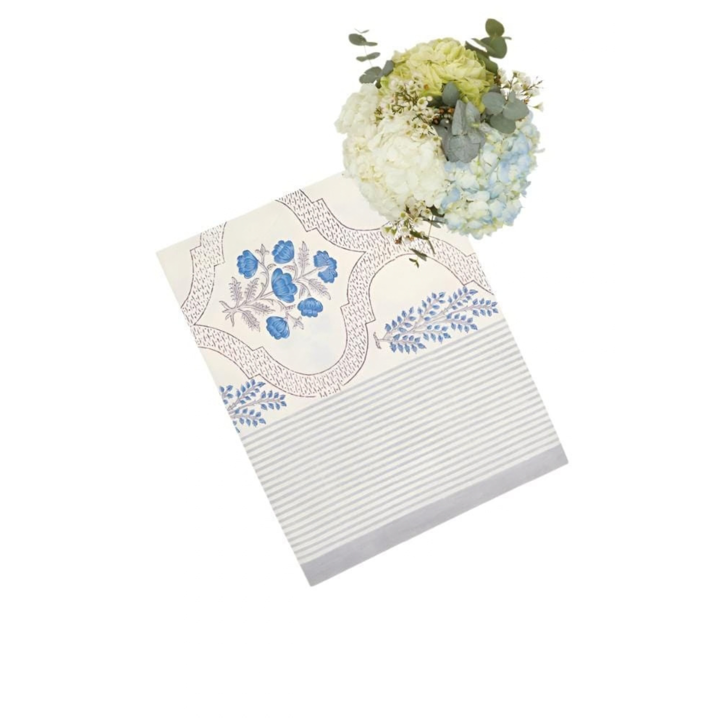 Flora Blue Tablecloth
