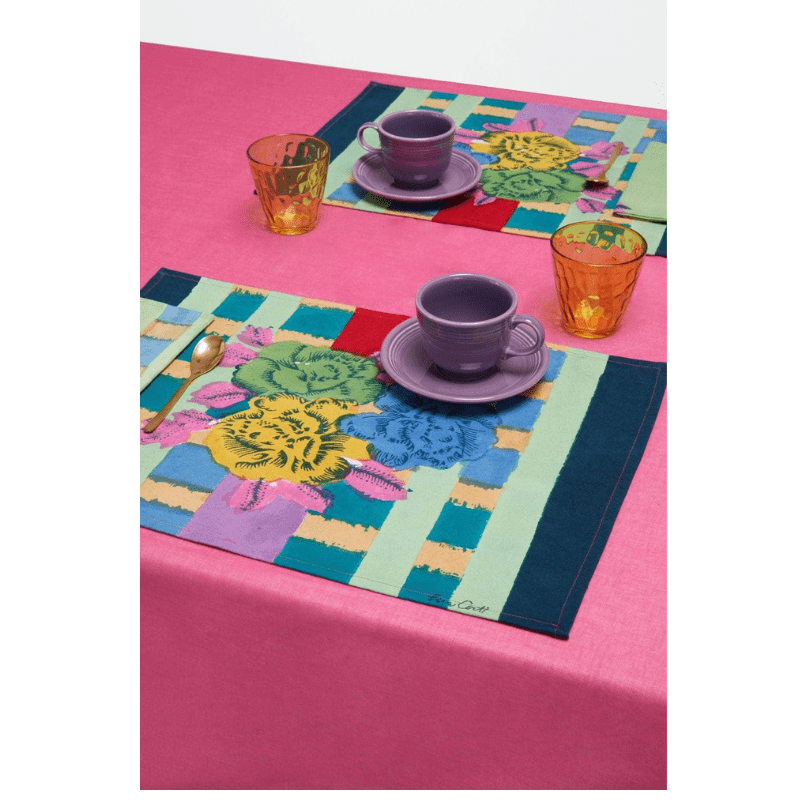 Cotton Placemat |  Ankara Aqua