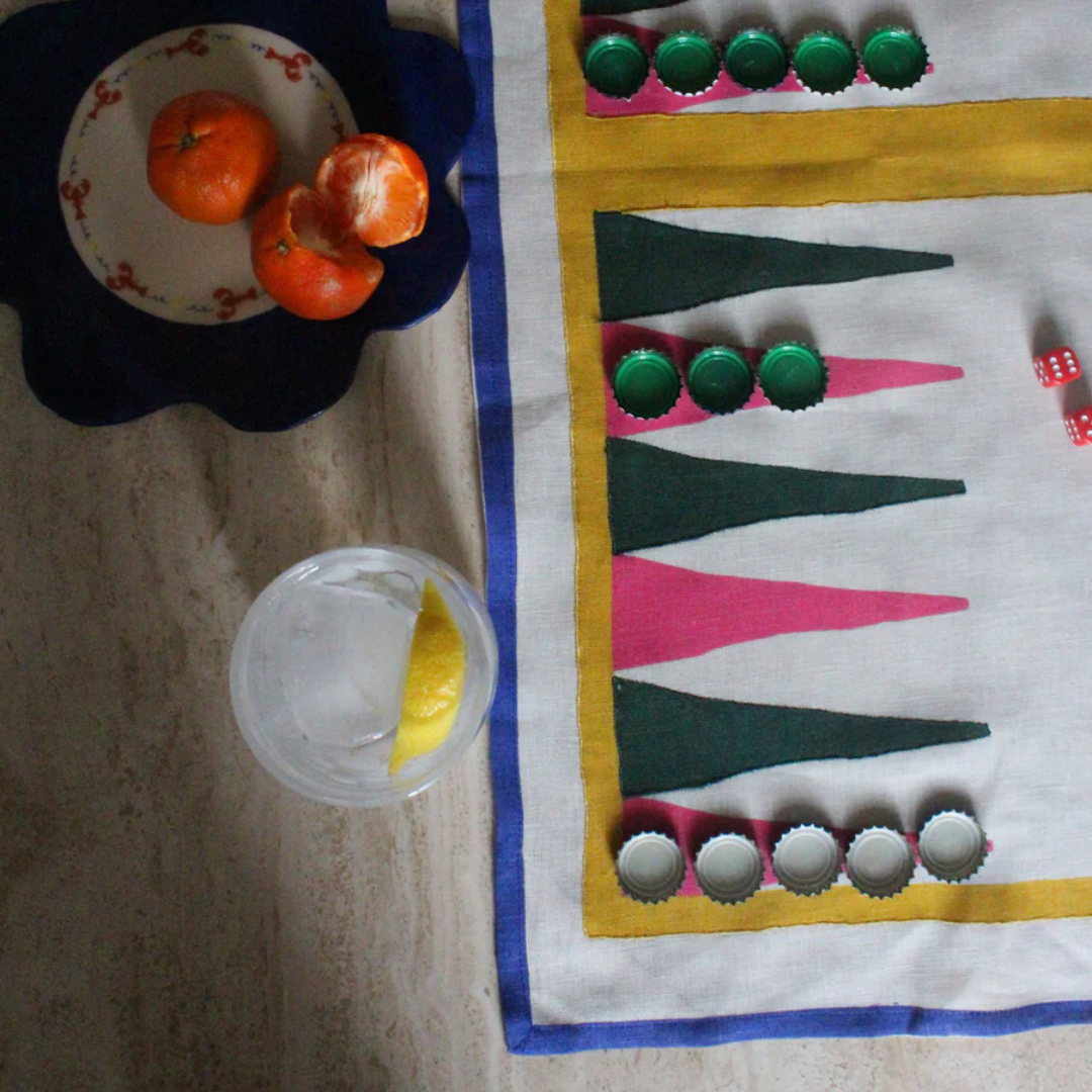 Backgammon Tea Towel