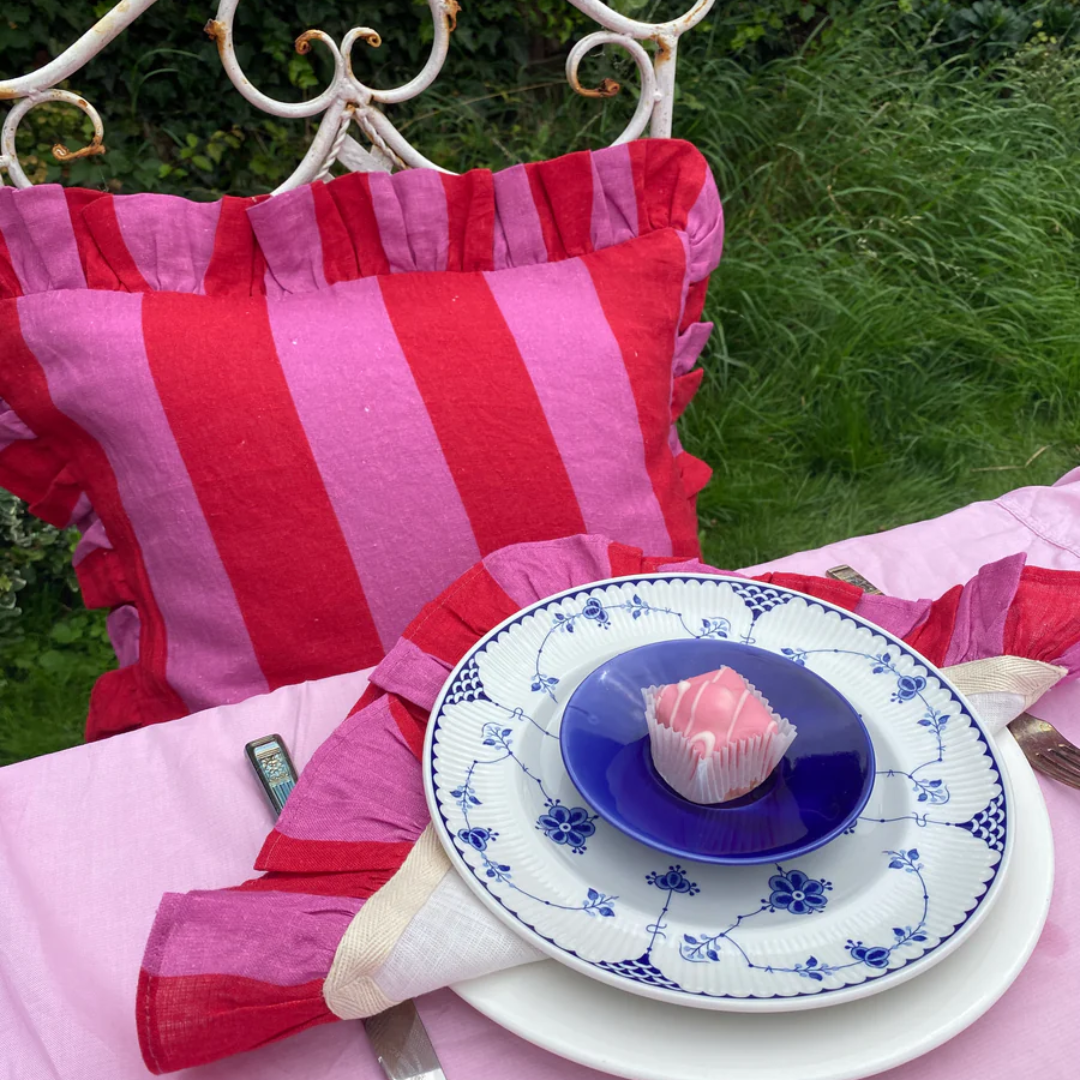 Cerise & Fuchsia Wide Stripe - Set of 2 Napkins