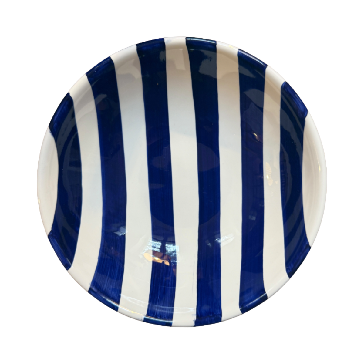 Bowl 20 cm Stripe Blue – Italian Handcrafted Ceramic
