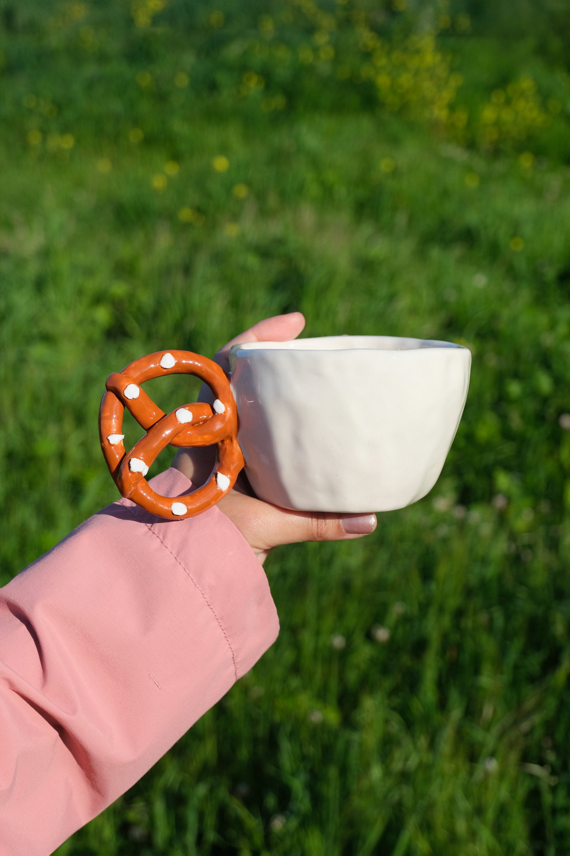 Handmade Ceramic Pretzel Mug