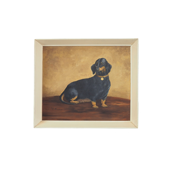 Vintage Dachshund Painting
