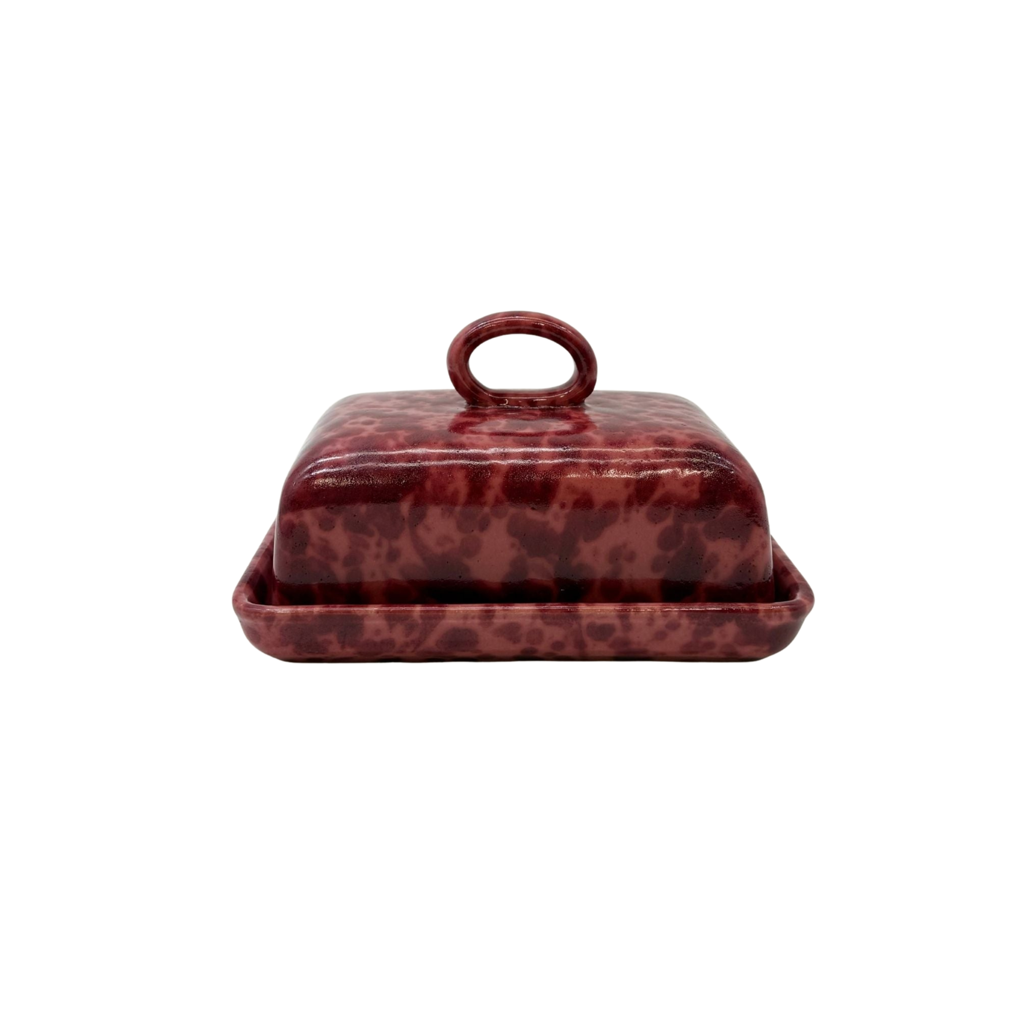 Splatterware Butter Dish