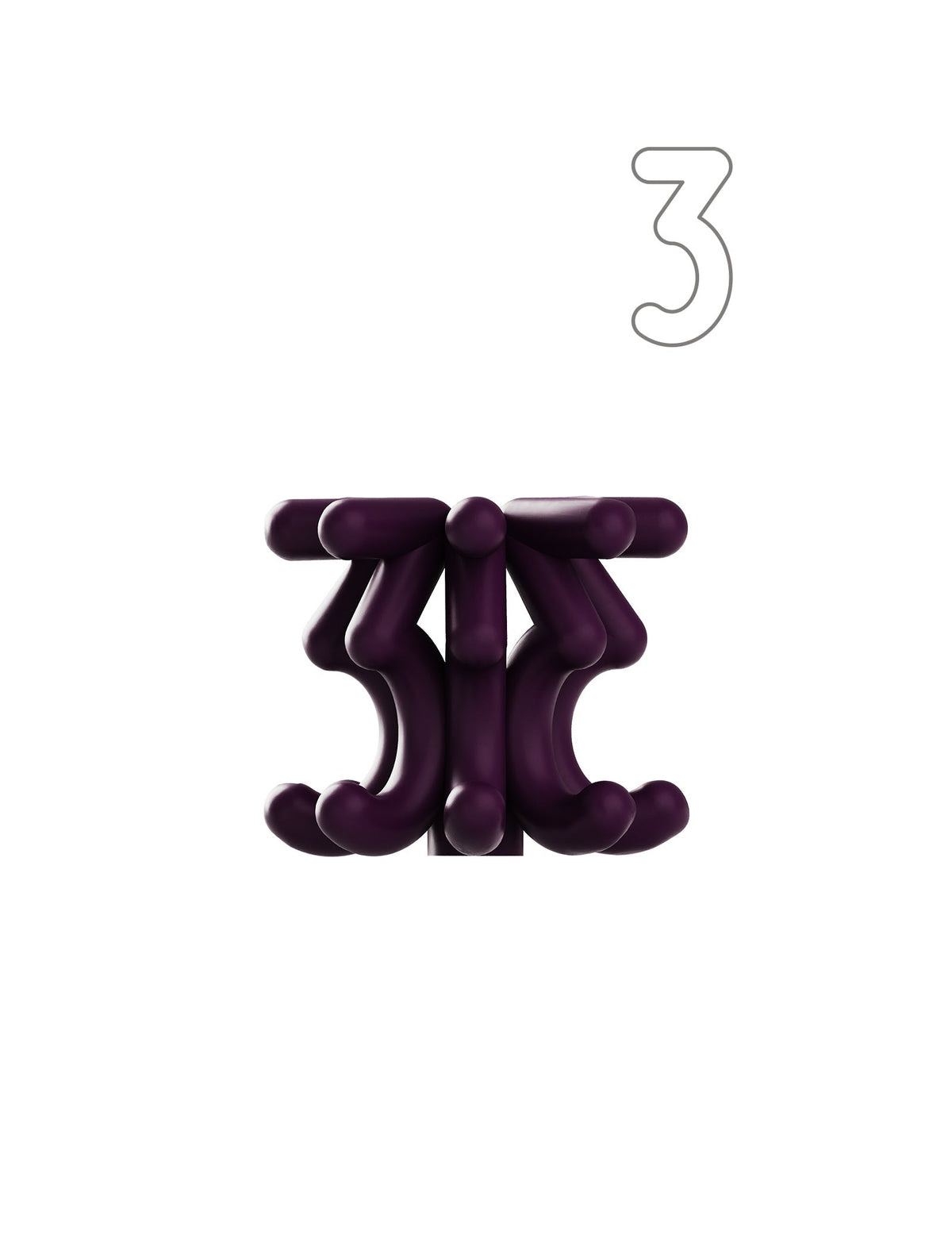 Digit Candle Holder Three