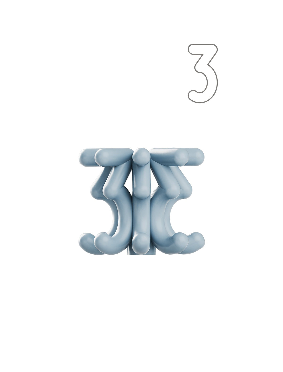 Digit Candle Holder Three