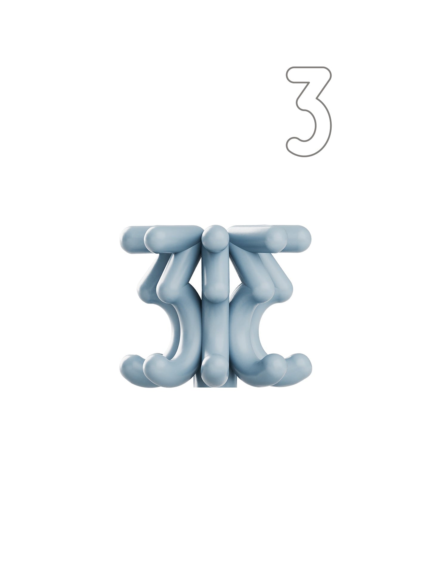 Digit Candle Holder Three