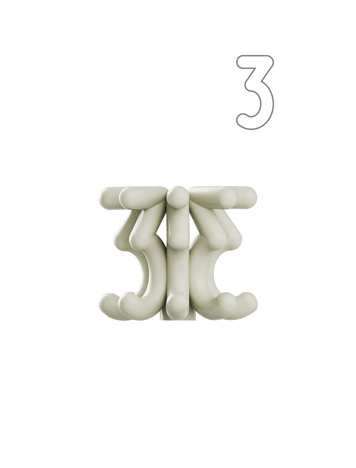 Digit Candle Holder Three