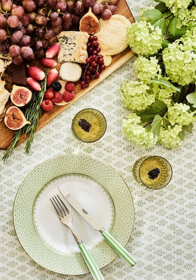 4 - Piece Candy Stripe Green and White Cutlery Set - Casa by Josephine Jenno