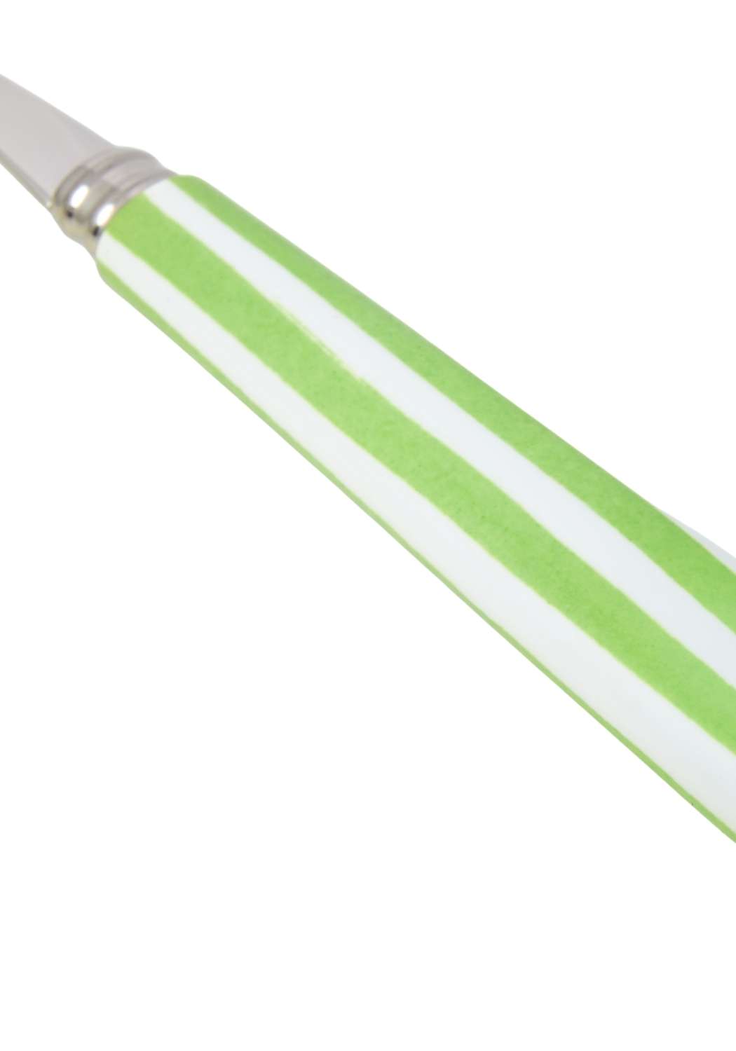 4 - Piece Candy Stripe Green and White Cutlery Set - Casa by Josephine Jenno