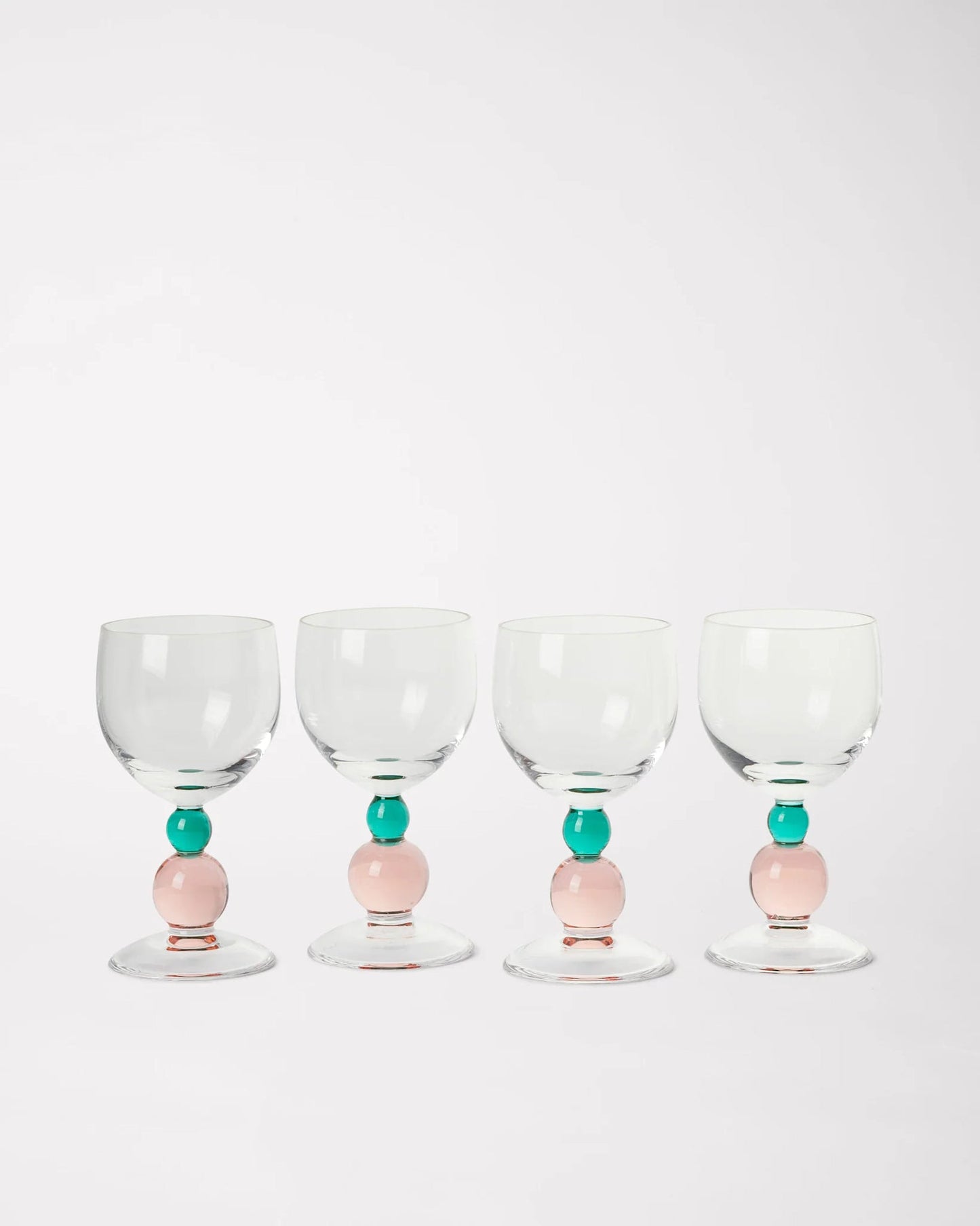 Noam Wine Glass With Amber Bead | Set of Four