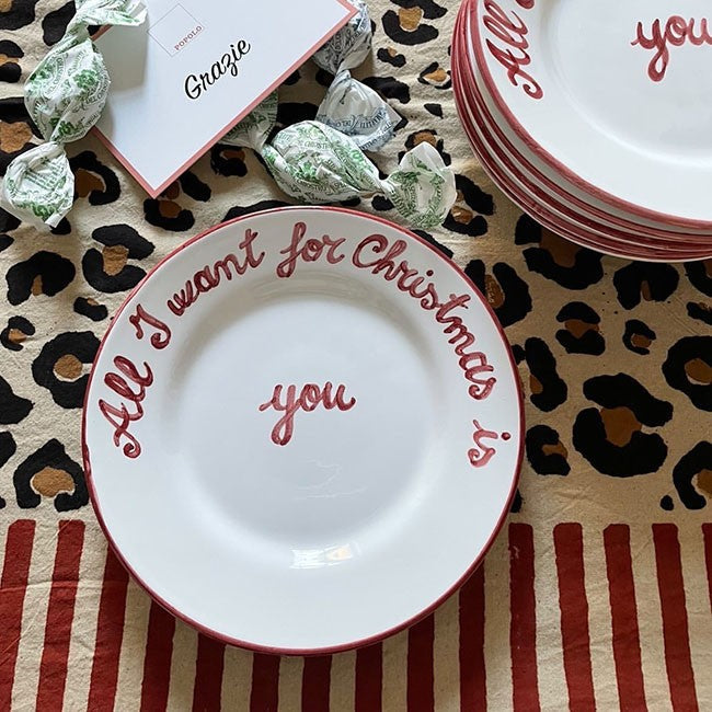 Plate 20 cm All I Want For Christmas