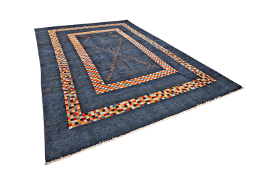 Gabbeh — Hand-knotted, 285x397 cm, Blue, 100% Virgin Wool | View 5