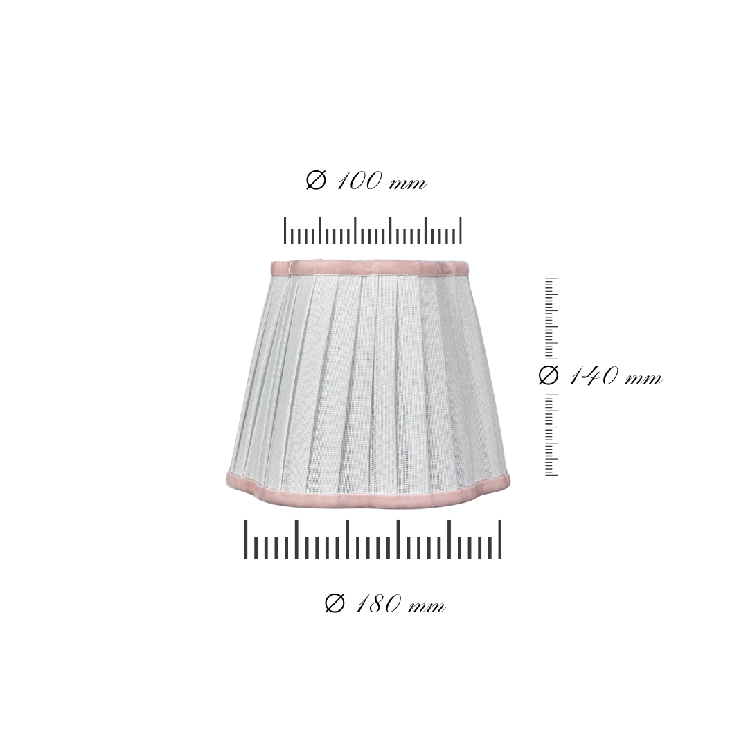 Lampshade White & Pink Ribbon