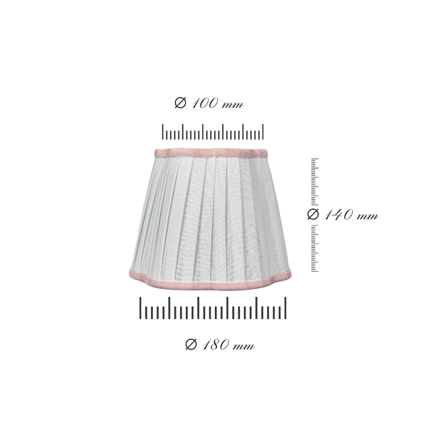 Lampshade White & Pink Ribbon